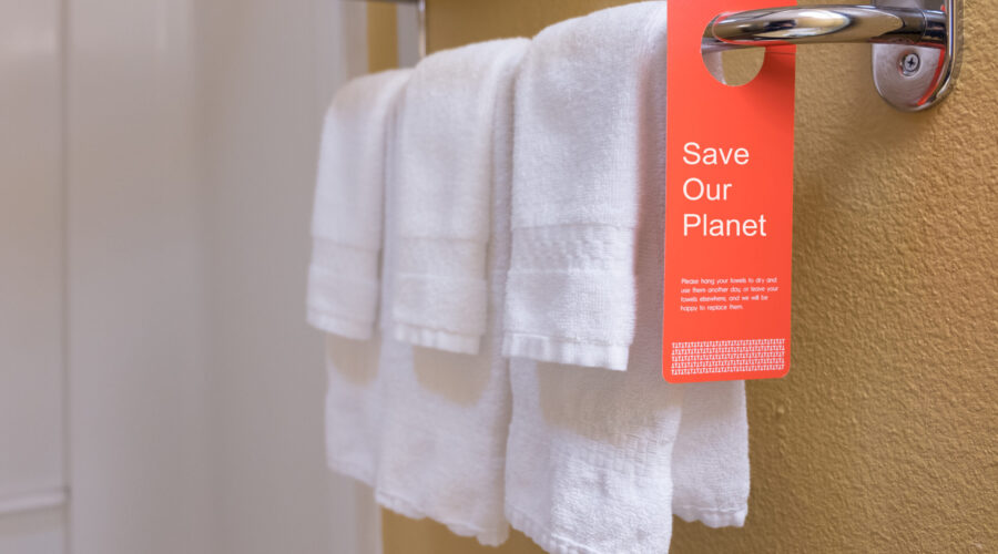 Towel reuse at hotels